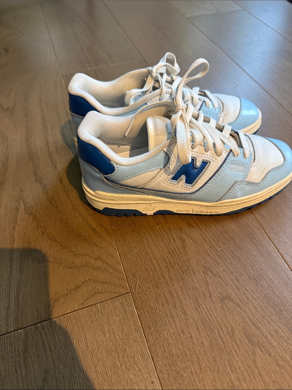 New Balance Light Blue & White 550 Retro Sneakers